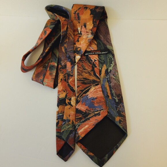 Italian All Silk Hand Made Multicolor Long Ties - Picture 6 of 6